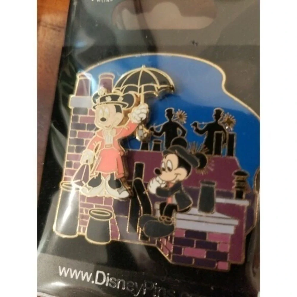 Disney Mary Poppins Rooftop Movie Moments Minnie Bert Mickey SLIDER Pin 60752